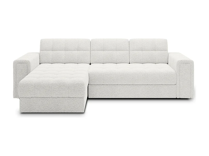 Canapé d’angle reversible et convertible Klumann – Élégance et praticité réunies-Couleur Blanc