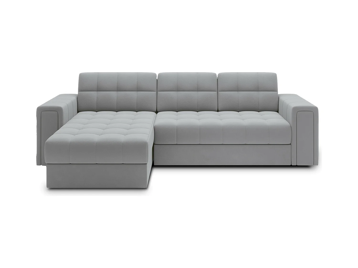 Canapé d’angle reversible et convertible Klumann – Élégance et praticité réunies-Couleur Gris clair