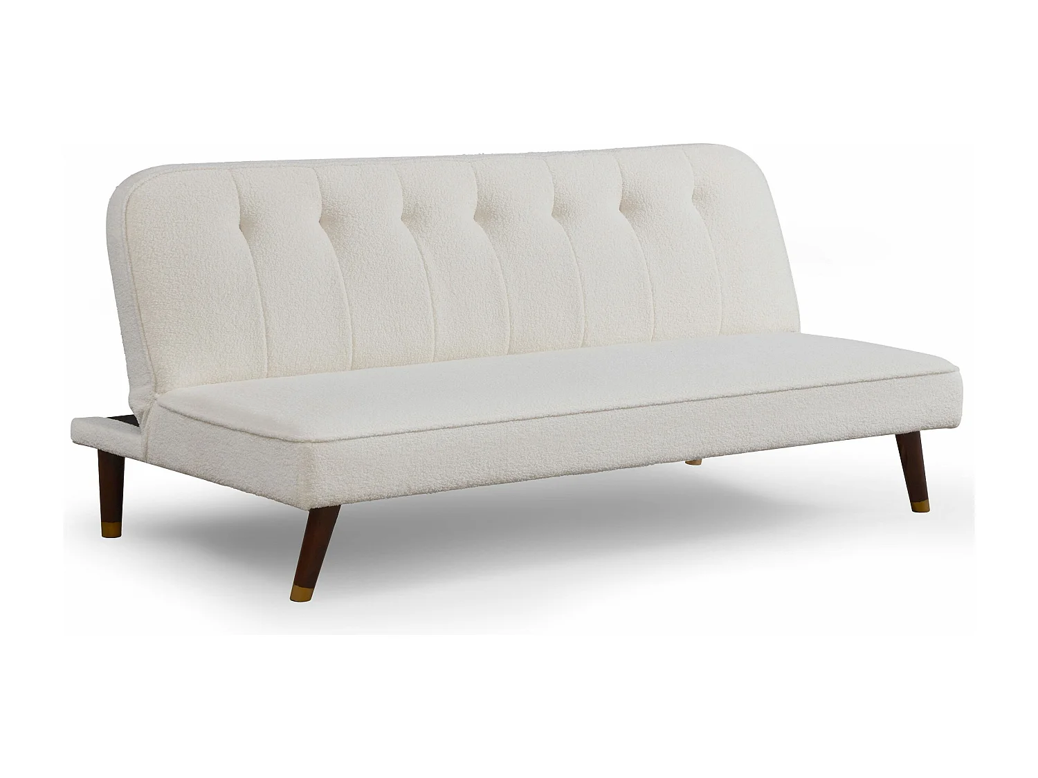 Schlafsofa Olympia Seattle aus Bouclé-Creme 180cm - Modern und Bequem