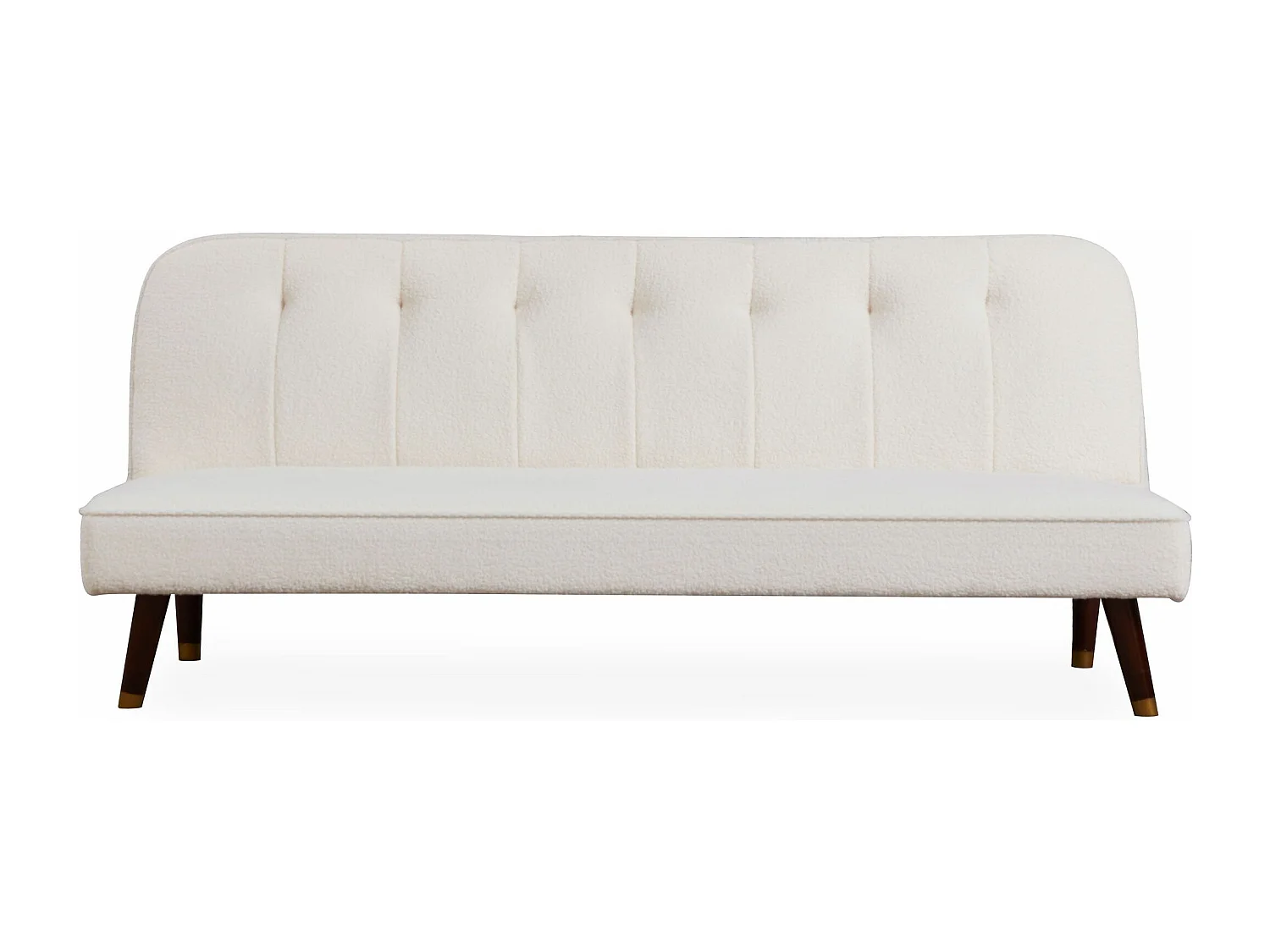 Schlafsofa Olympia Seattle aus Bouclé-Creme 180cm - Modern und Bequem
