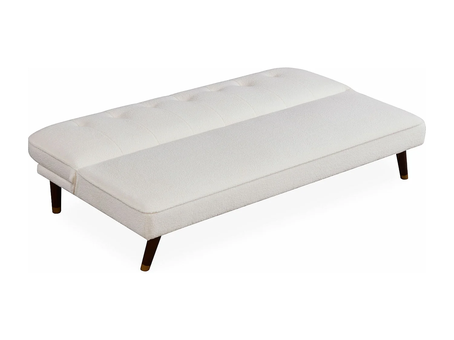 Schlafsofa Olympia Seattle aus Bouclé-Creme 180cm - Modern und Bequem