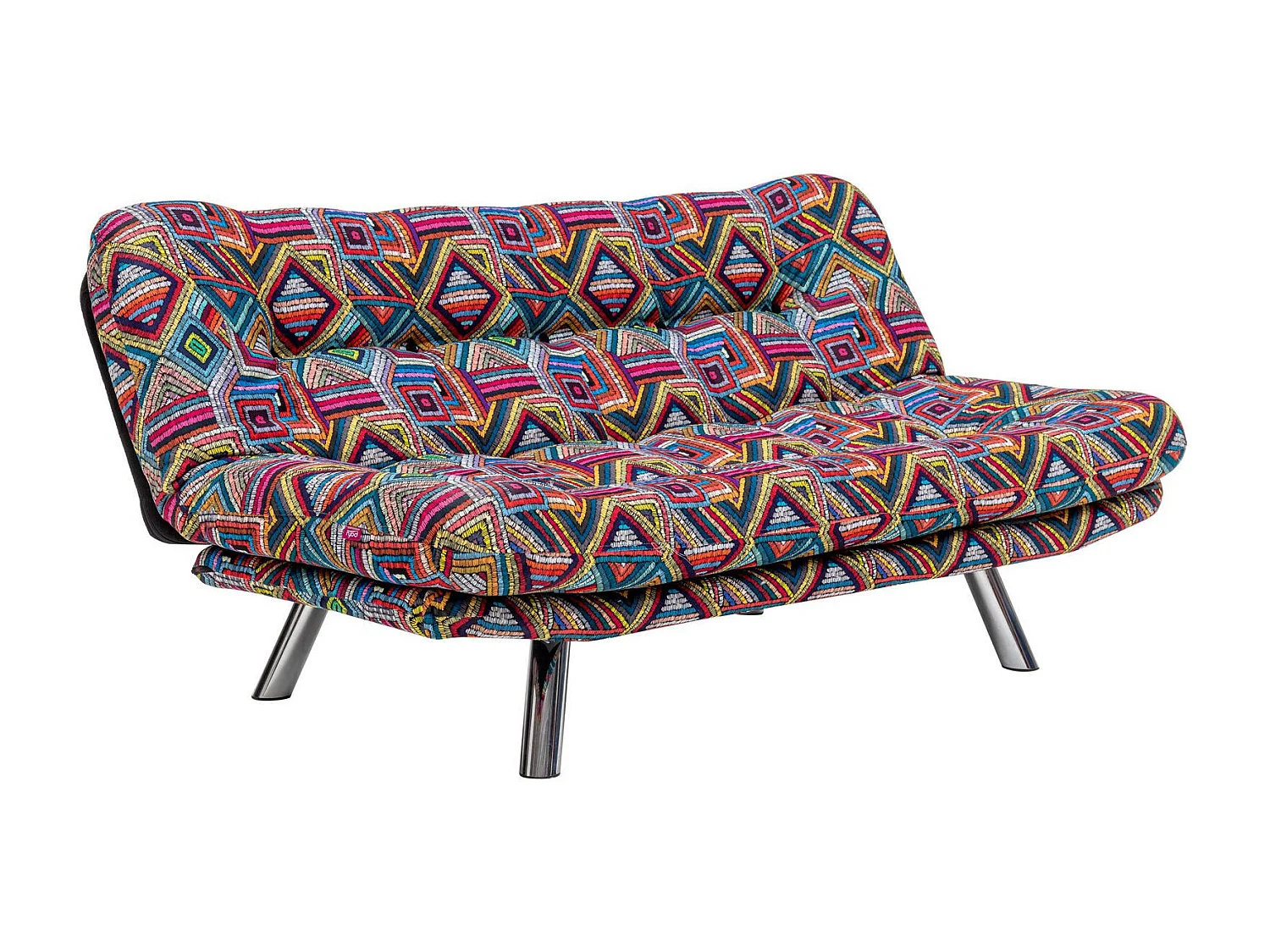 Canapé 3 places convertible Halora Tissu Motif Ethnique Multicolore