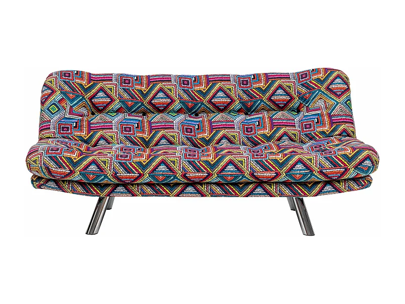 Canapé 3 places convertible Halora Tissu Motif Ethnique Multicolore