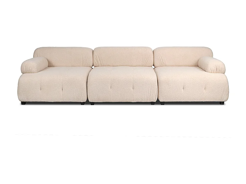 Canapé design modulable Hollywood Tissu bouclette Beige