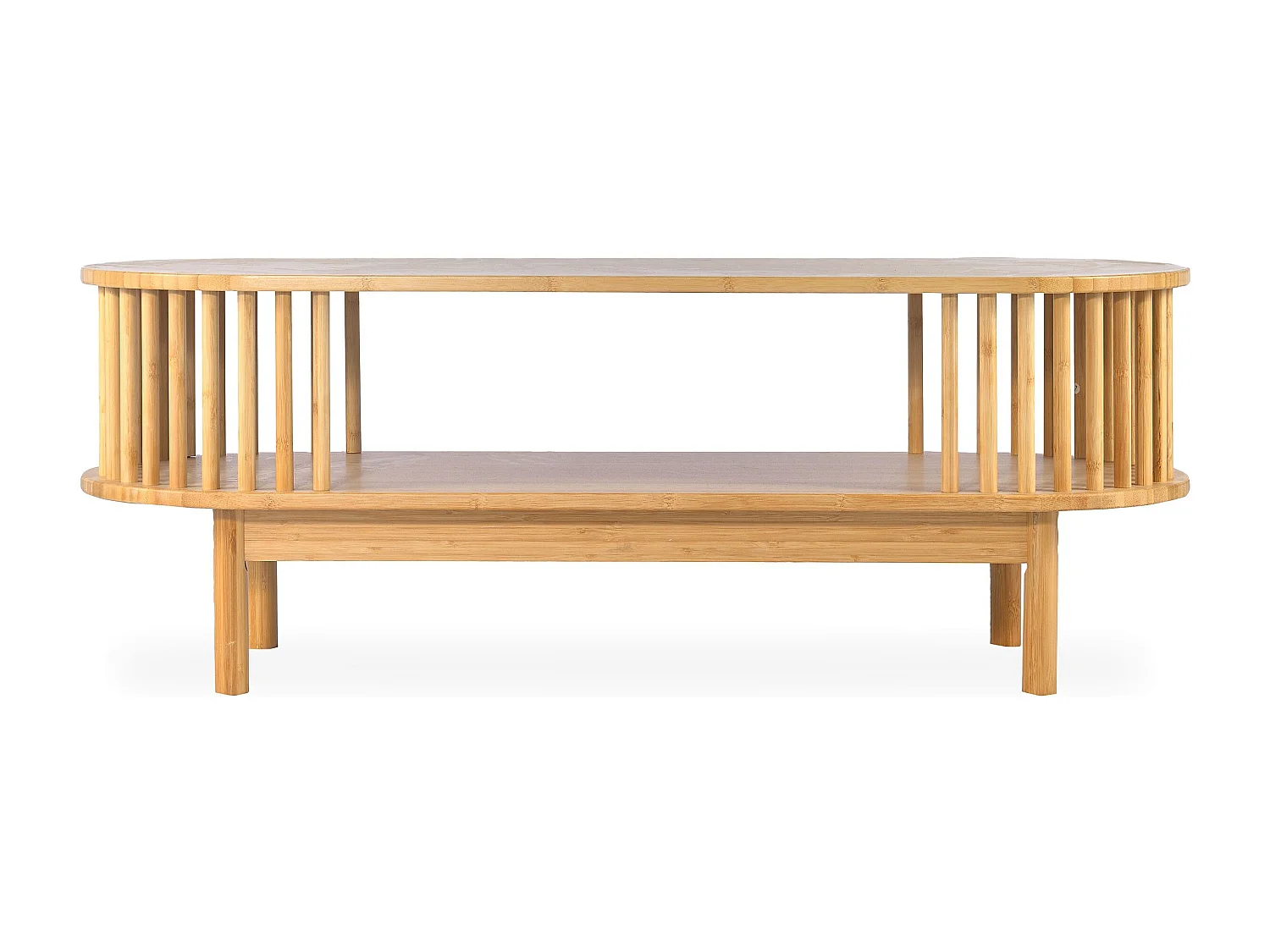 Mesa baja de bar moderna Gariong L100cm Bambú