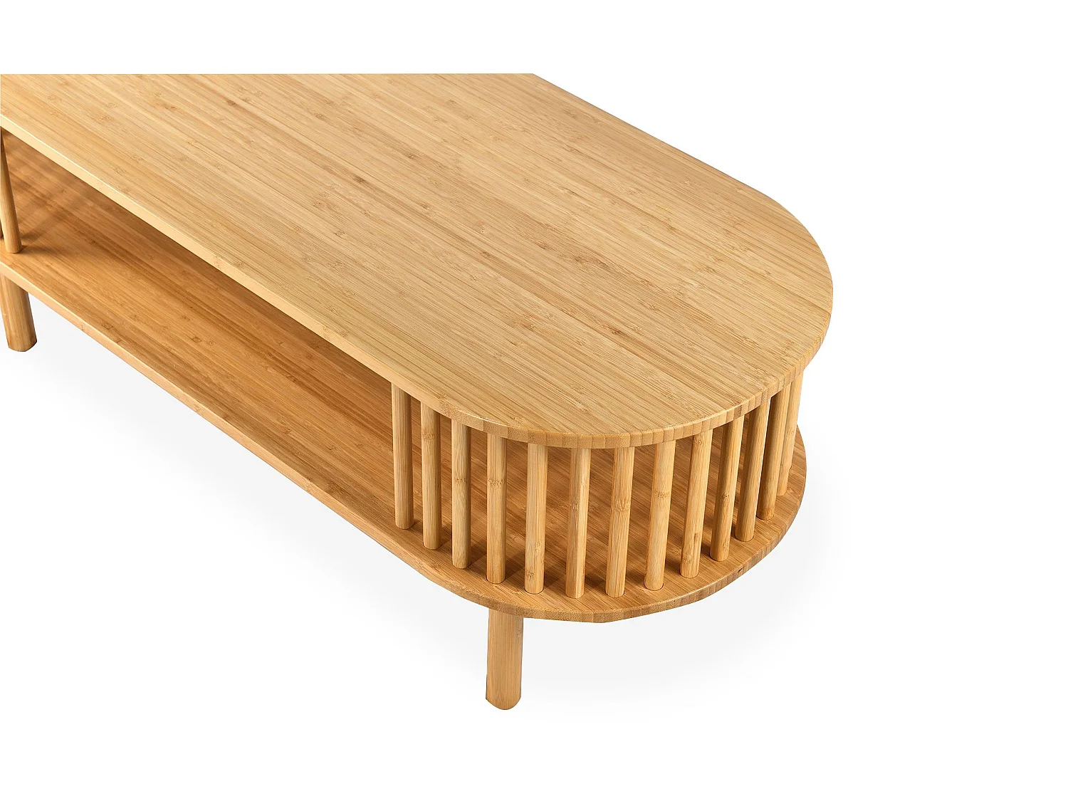 Mesa baja de bar moderna Gariong L100cm Bambú