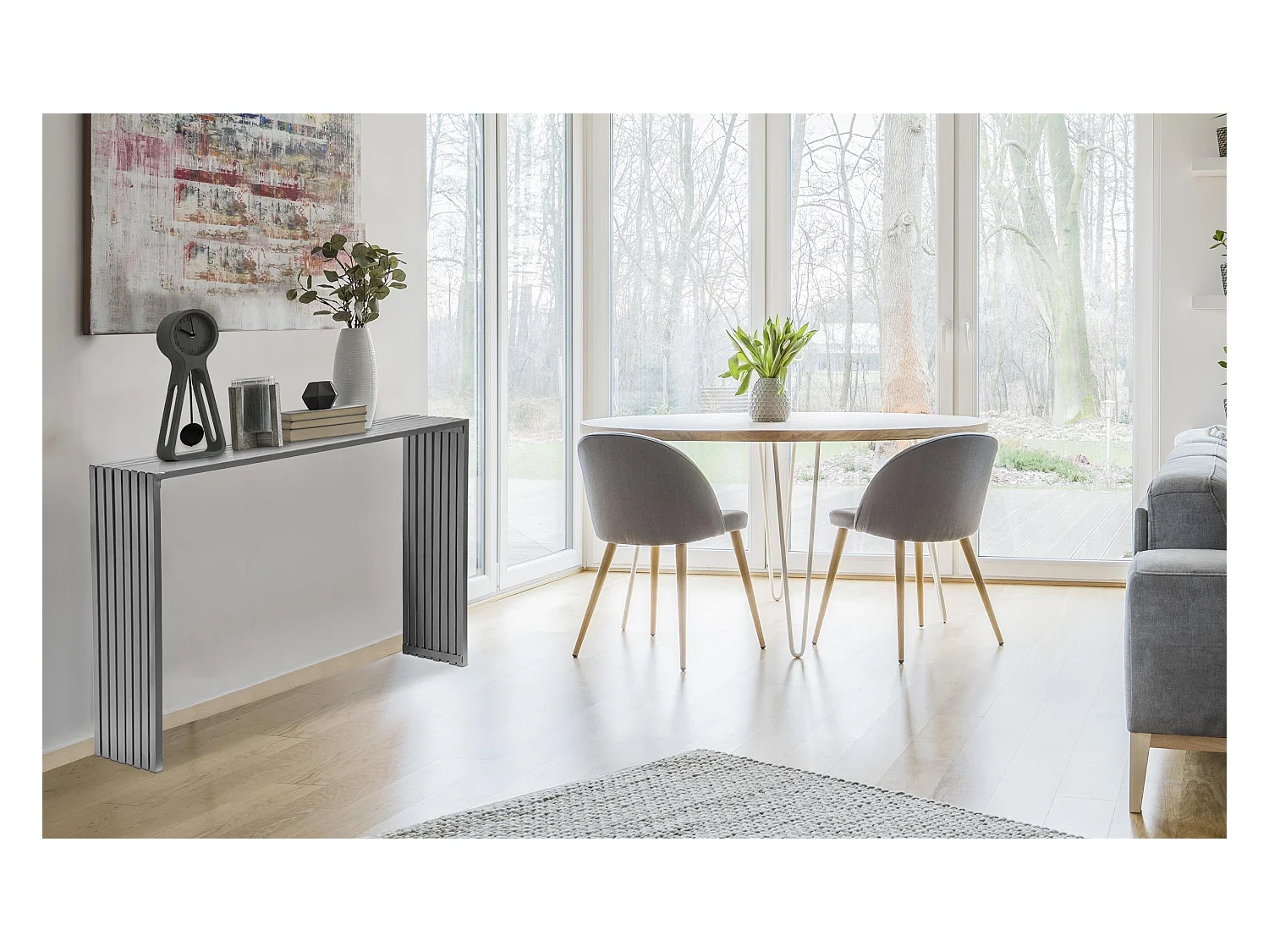 Console Equilibrium Métal Argent