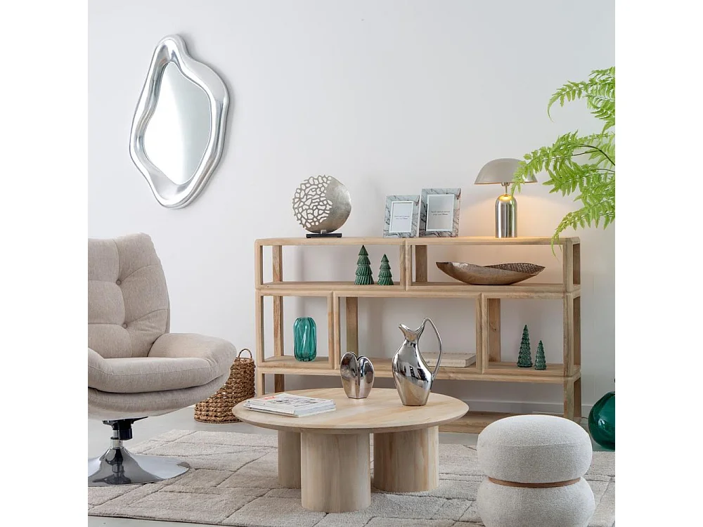 Lampe rétro argenté en métal