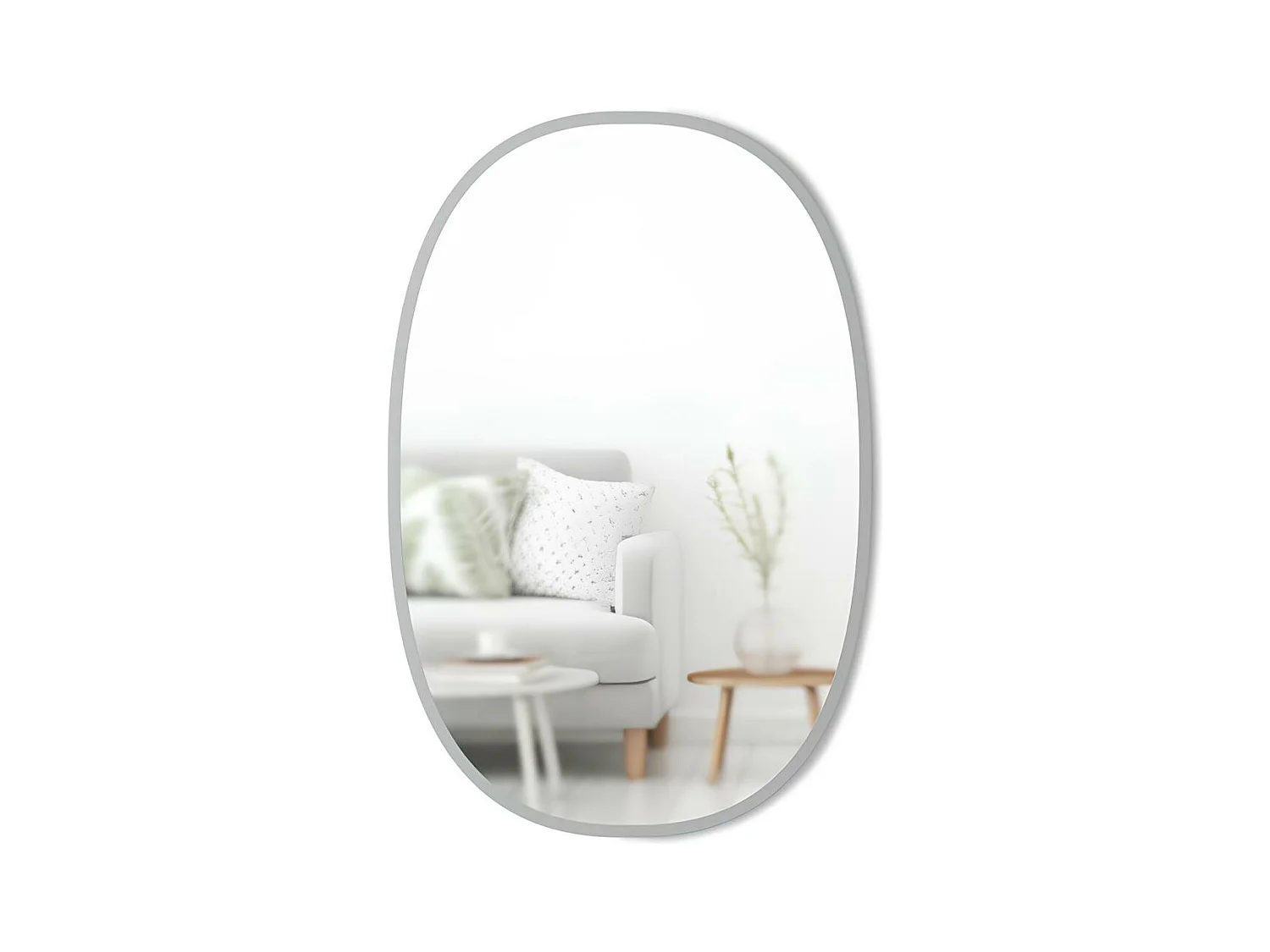 Miroir ovale gris umbra, Hub