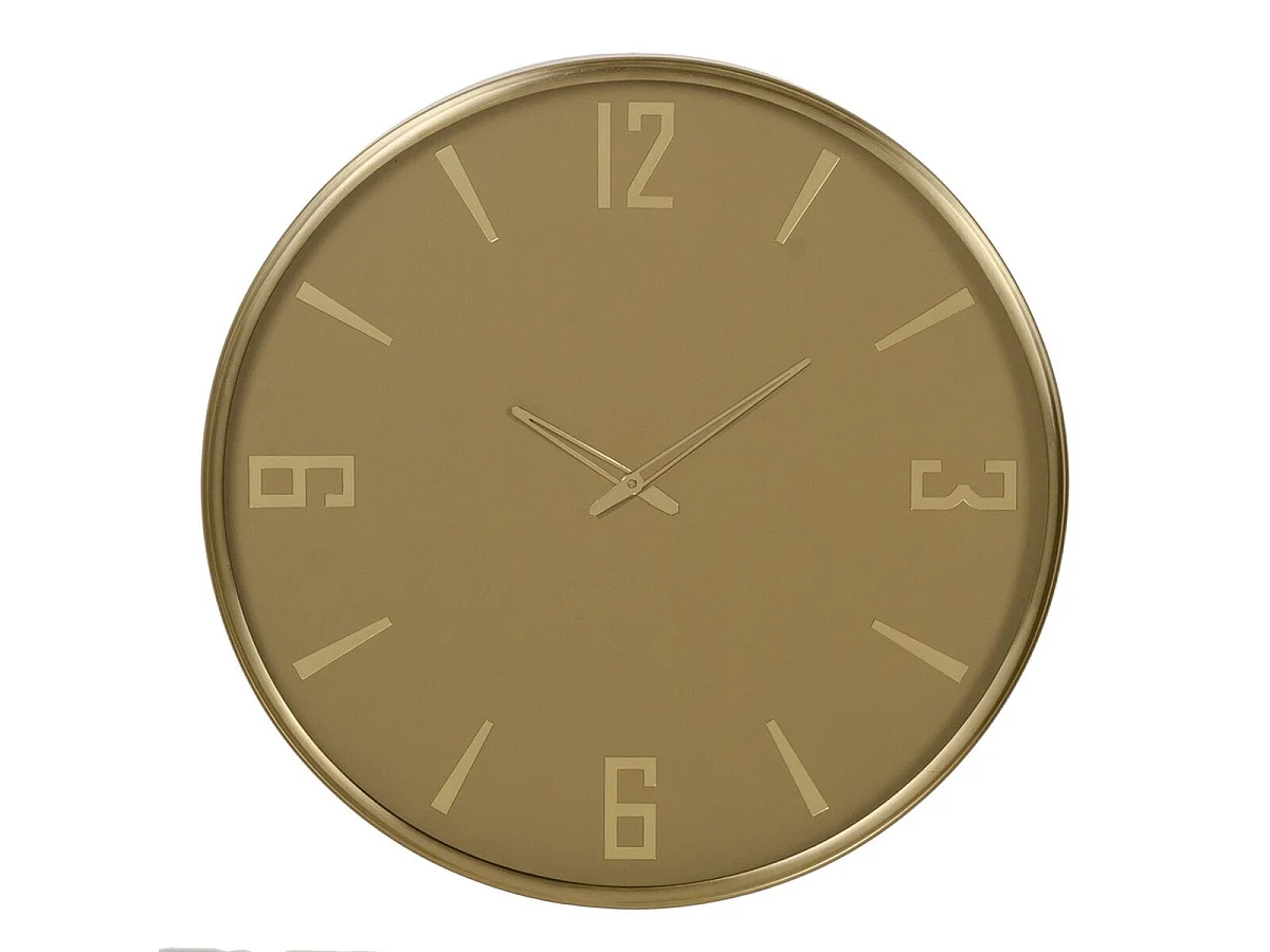 Horloge Murale Jaune Verre Acier