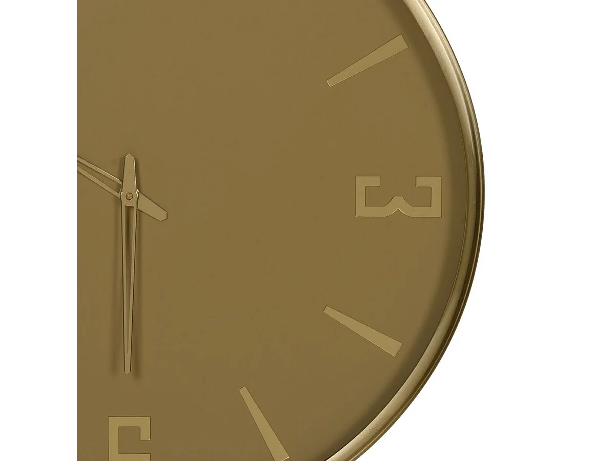 Horloge Murale Jaune Verre Acier