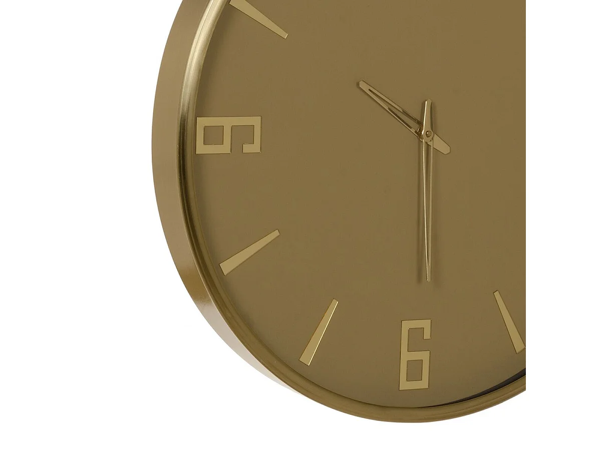 Horloge Murale Jaune Verre Acier