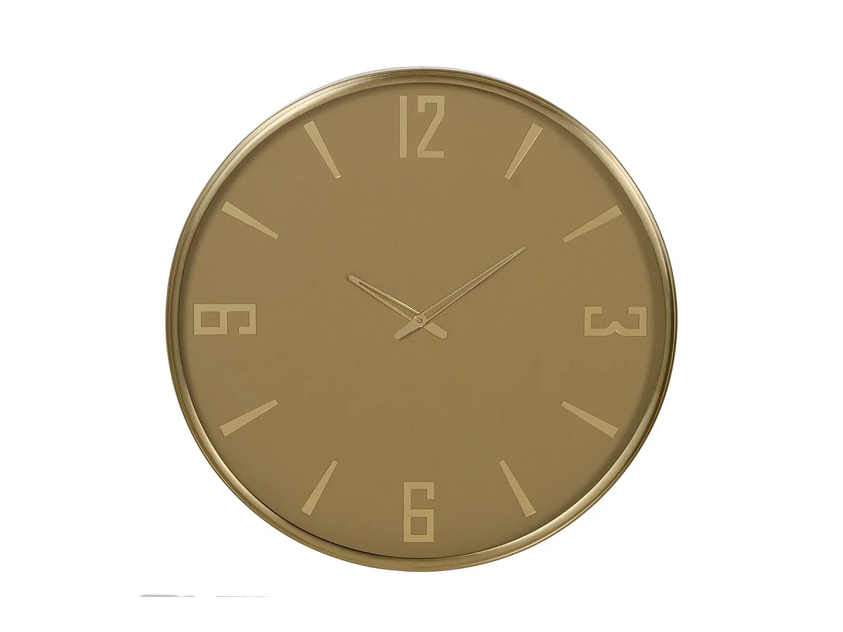 Horloge Murale Jaune Verre Acier