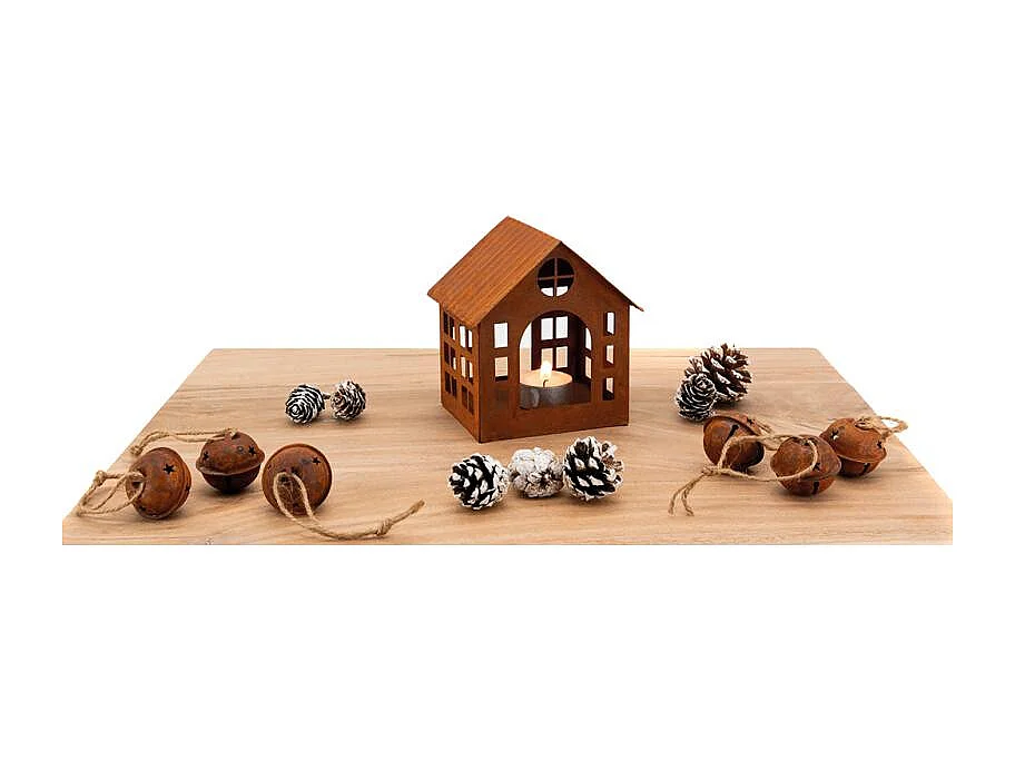 Lot de 6 grelots en métal vieilli