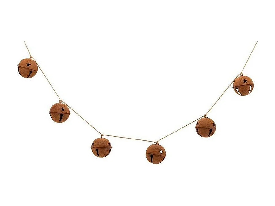 Guirlande 6 grelots en métal vieilli