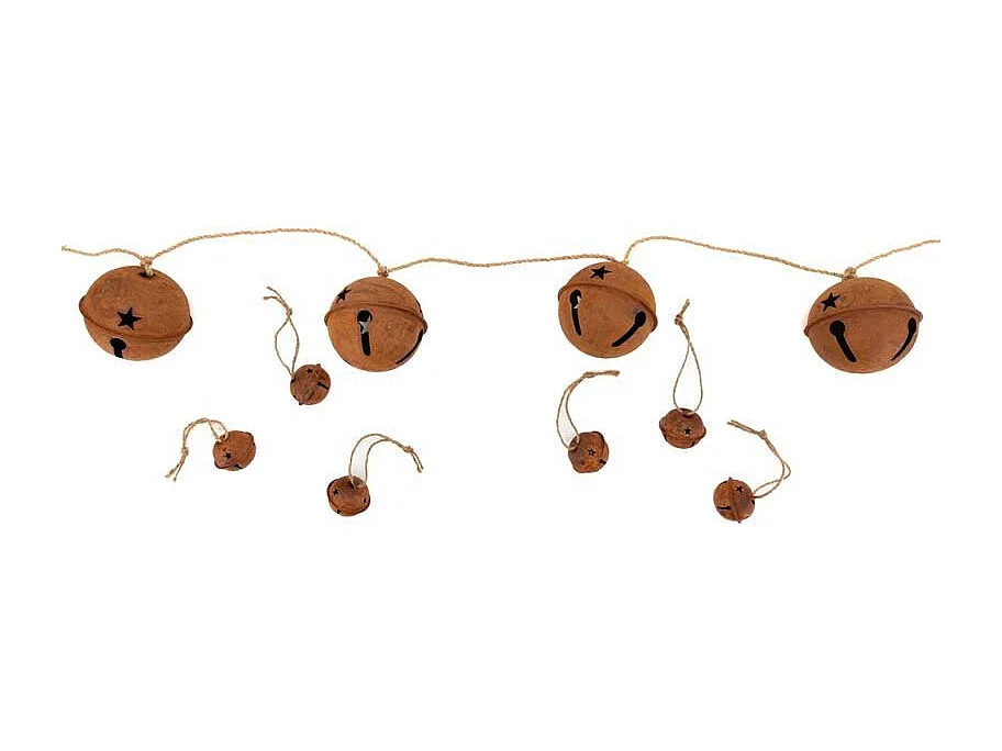 Guirlande 6 grelots en métal vieilli