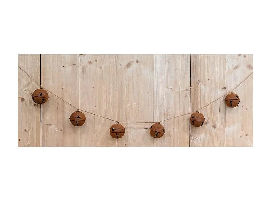 Guirlande 6 grelots en métal vieilli