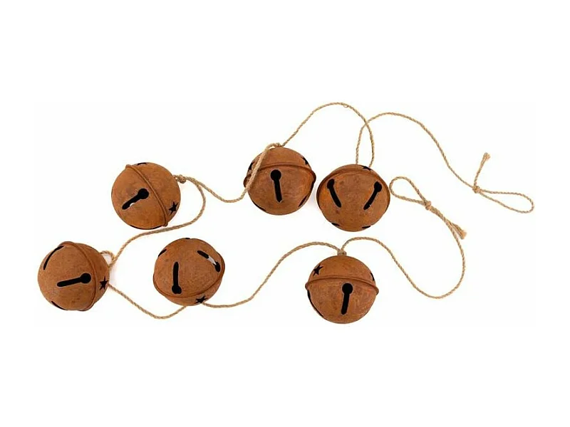 Guirlande 6 grelots en métal vieilli