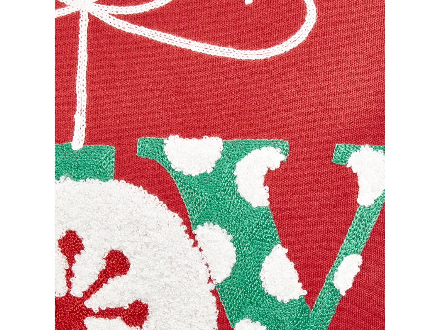 Dekokissen 2er Set GINGERBREAD Baumwolle 45 x 45 cm Rot Weihnachtsmotiv