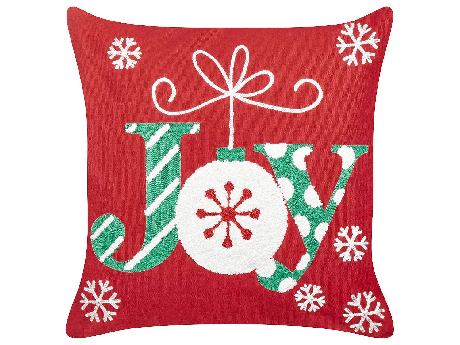 Set van 2 decoratieve kussens GINGERBREAD Katoen 45 x 45 cm Rood Kerst patroon