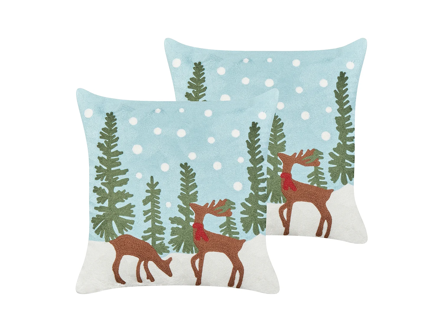 Lot de 2 coussins décoratifs PEPPERMINT Coton 45 x 45 cm Bleu clair