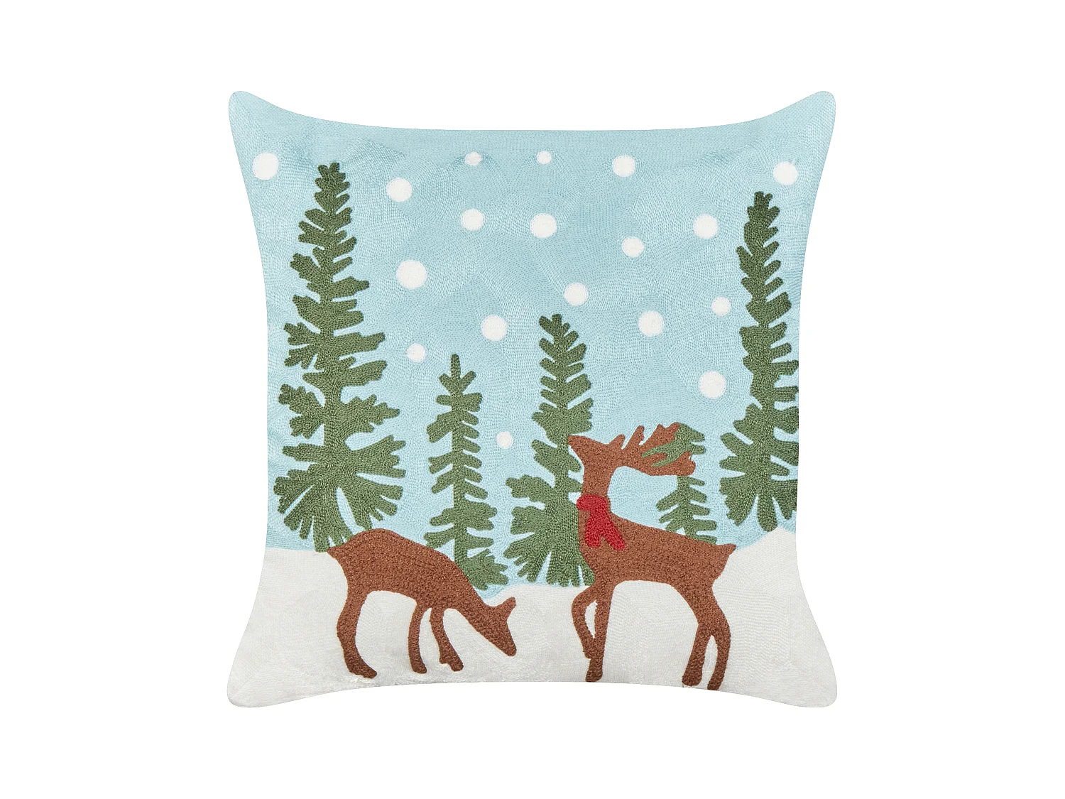 Conjunto de 2 cojines de algodón azul motivo navideño 45 x 45 cm PEPPERMINT