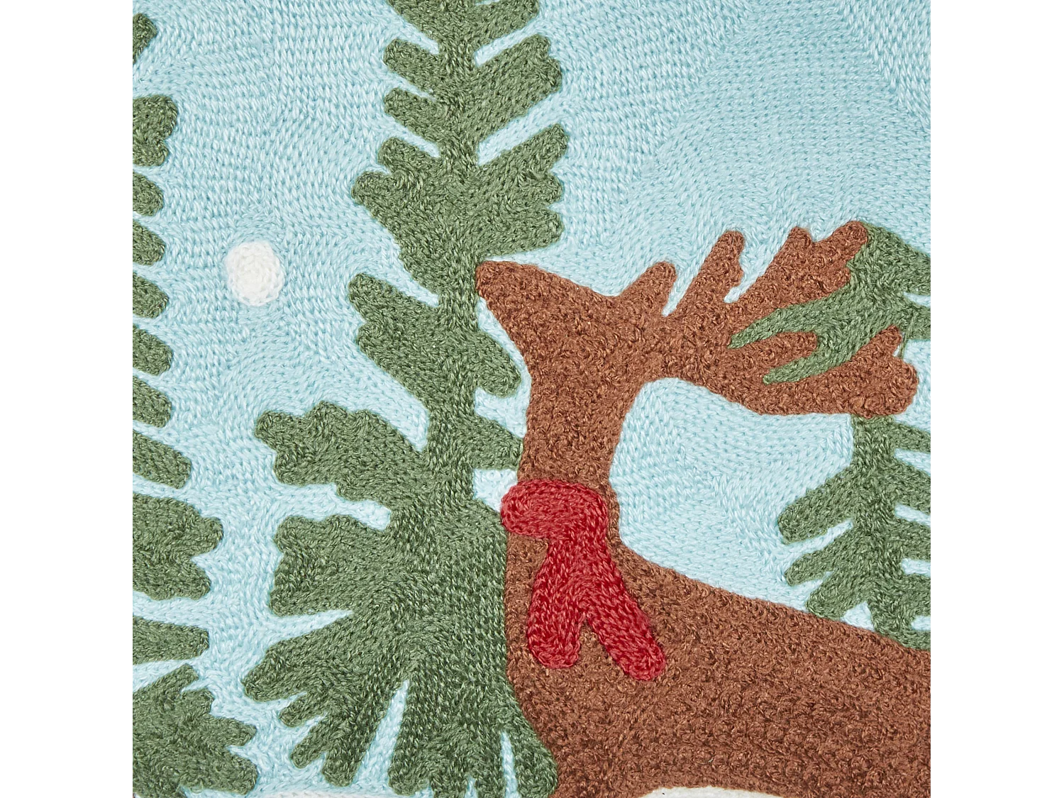 Dekokissen Rentier-Motiv Baumwolle hellblau 45 x 45 cm 2er Set PEPPERMINT