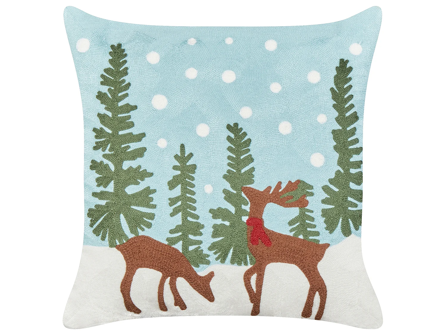 Set di 2 cuscini cotone con motivo natalizio blu 45 x 45 cm PEPPERMINT