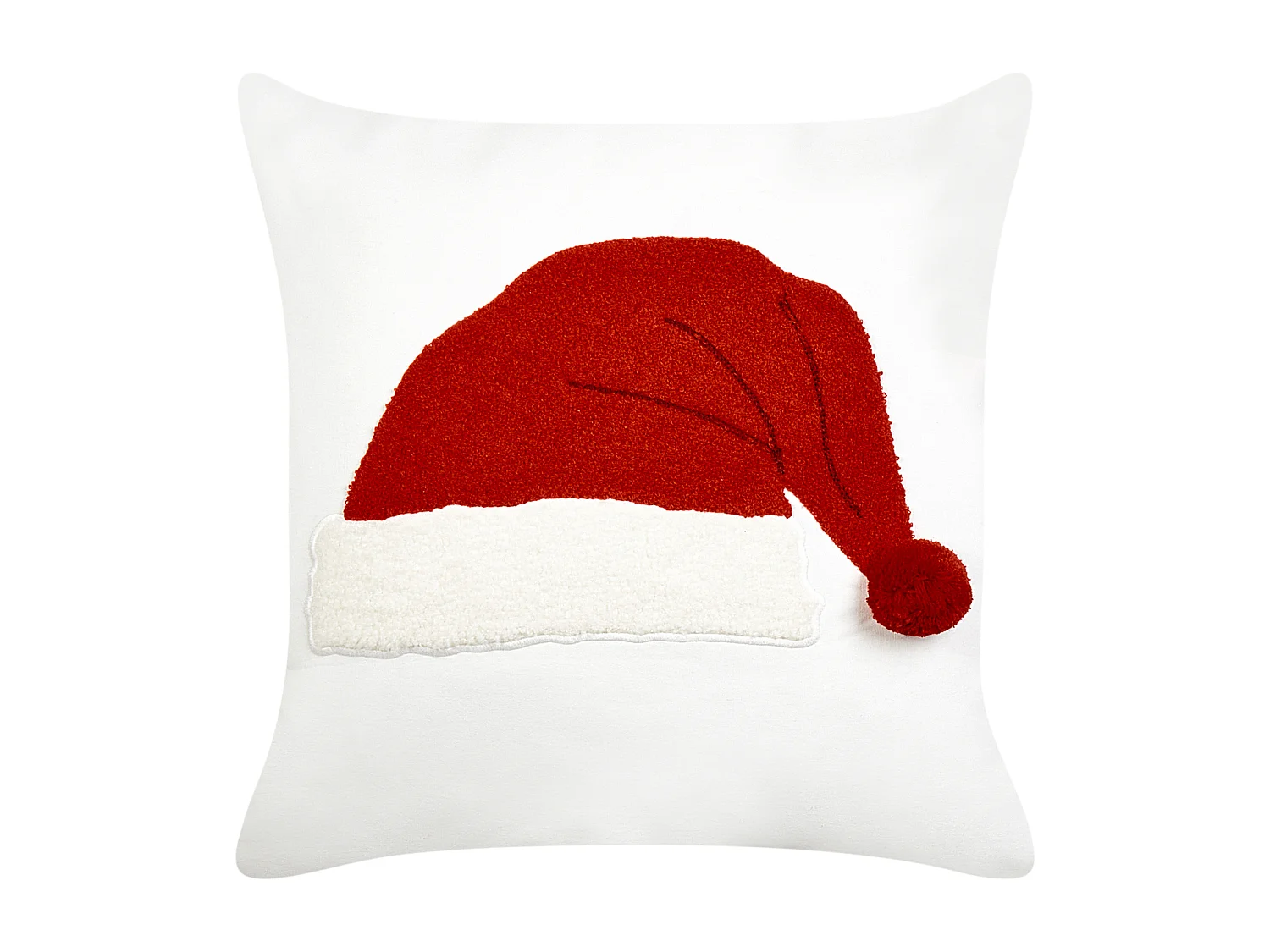 Lot de 2 coussins décoratifs PRETZEL Coton 45 x 45 cm Blanc Motif de Noël