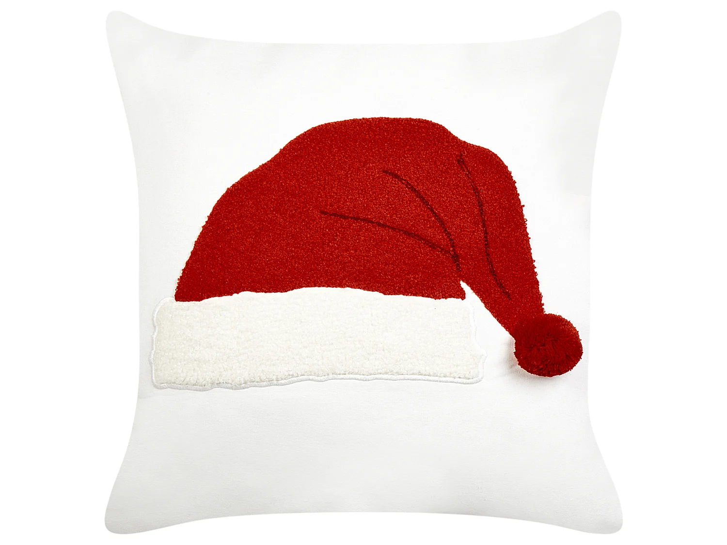 Lot de 2 coussins décoratifs PRETZEL Coton 45 x 45 cm Blanc Motif de Noël