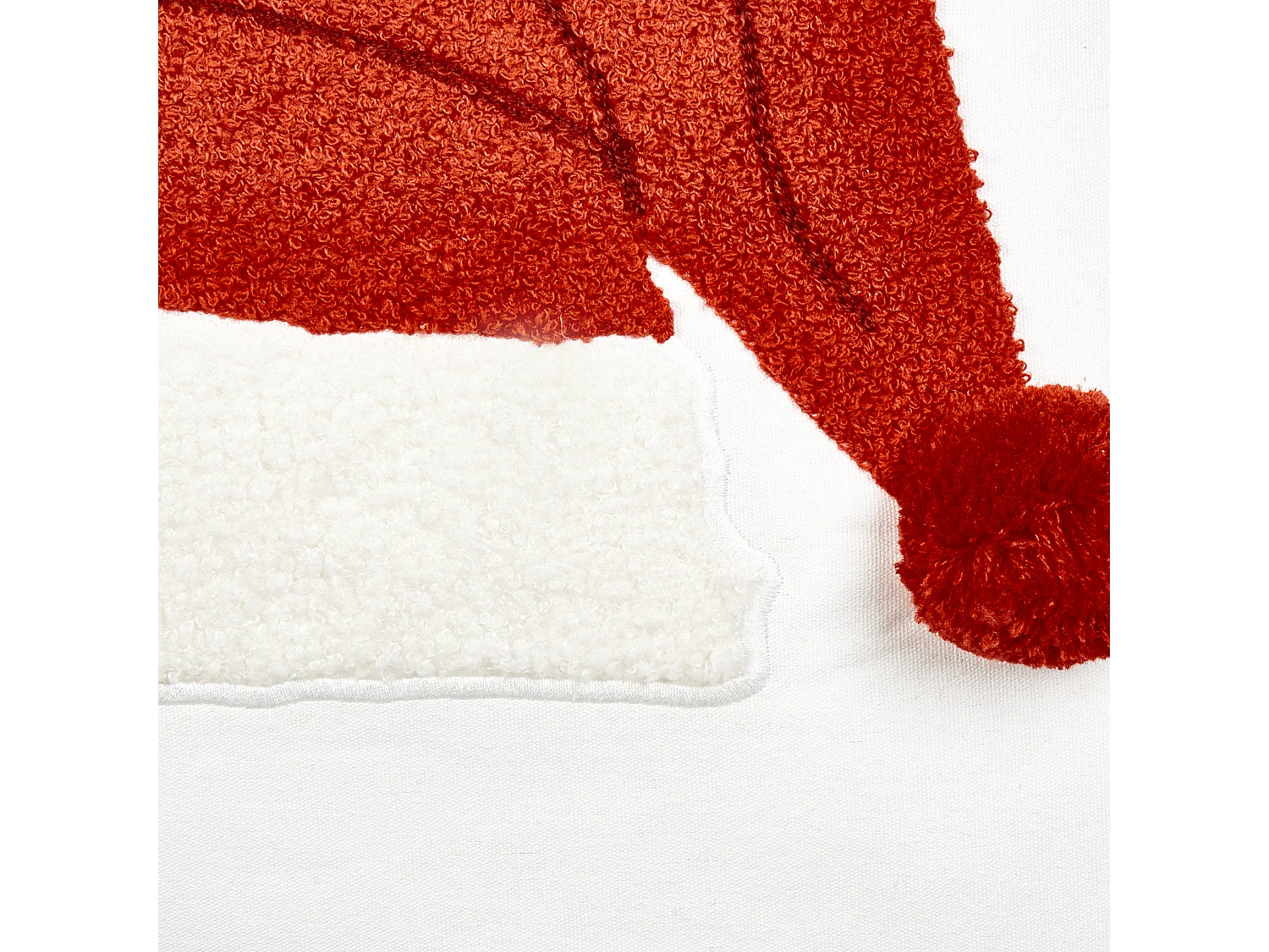 Lot de 2 coussins décoratifs PRETZEL Coton 45 x 45 cm Blanc Motif de Noël