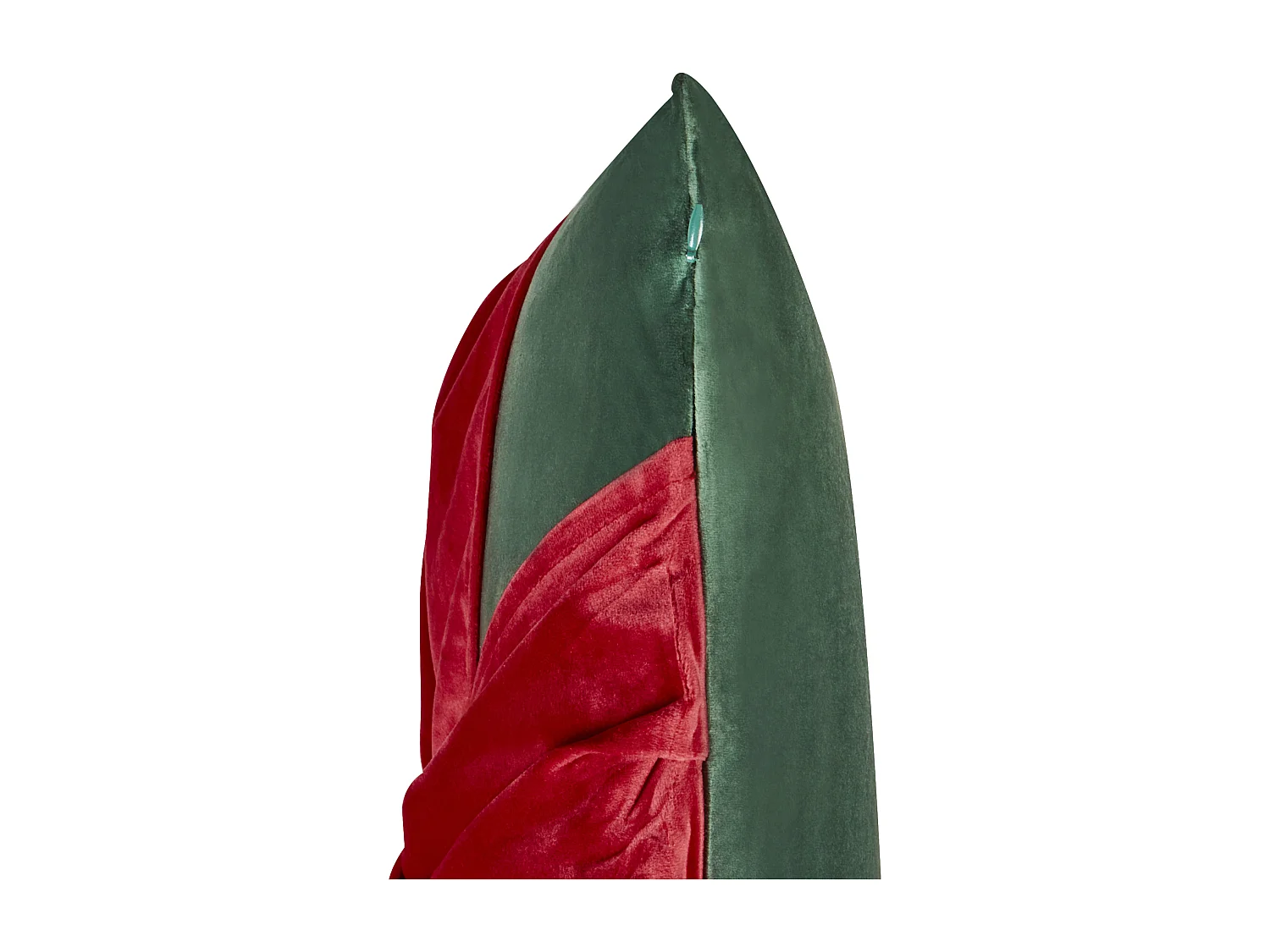 Set van 2 decoratieve kussens MARSHMALLOW Fluweel 45 x 45 cm Rood Groen Kerst patroon