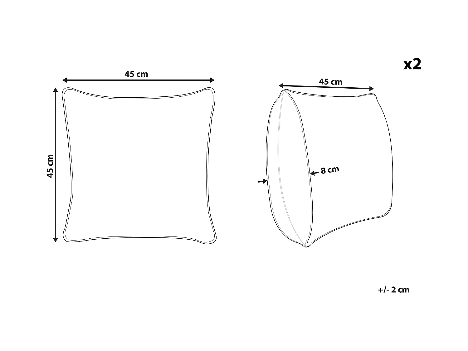 Kissen 2er Set Samt grün/rot Weihnachtsmotiv Geschenk-Optik 45x45 cm Marshmallow