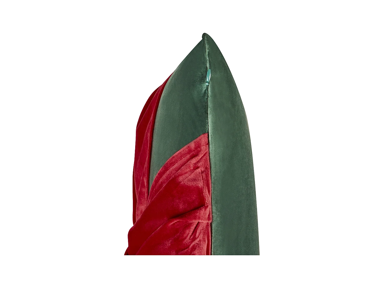 Kissen 2er Set Samt grün/rot Weihnachtsmotiv Geschenk-Optik 45x45 cm Marshmallow