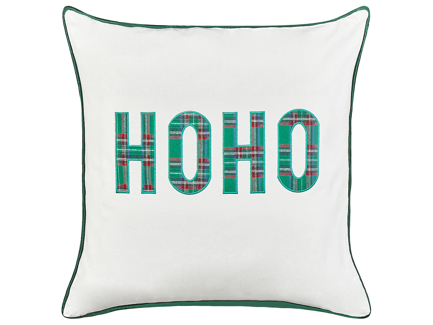 Lot de 2 coussins décoratifs JOYCANDY Coton 45 x 45 cm Blanc Motif de Noël