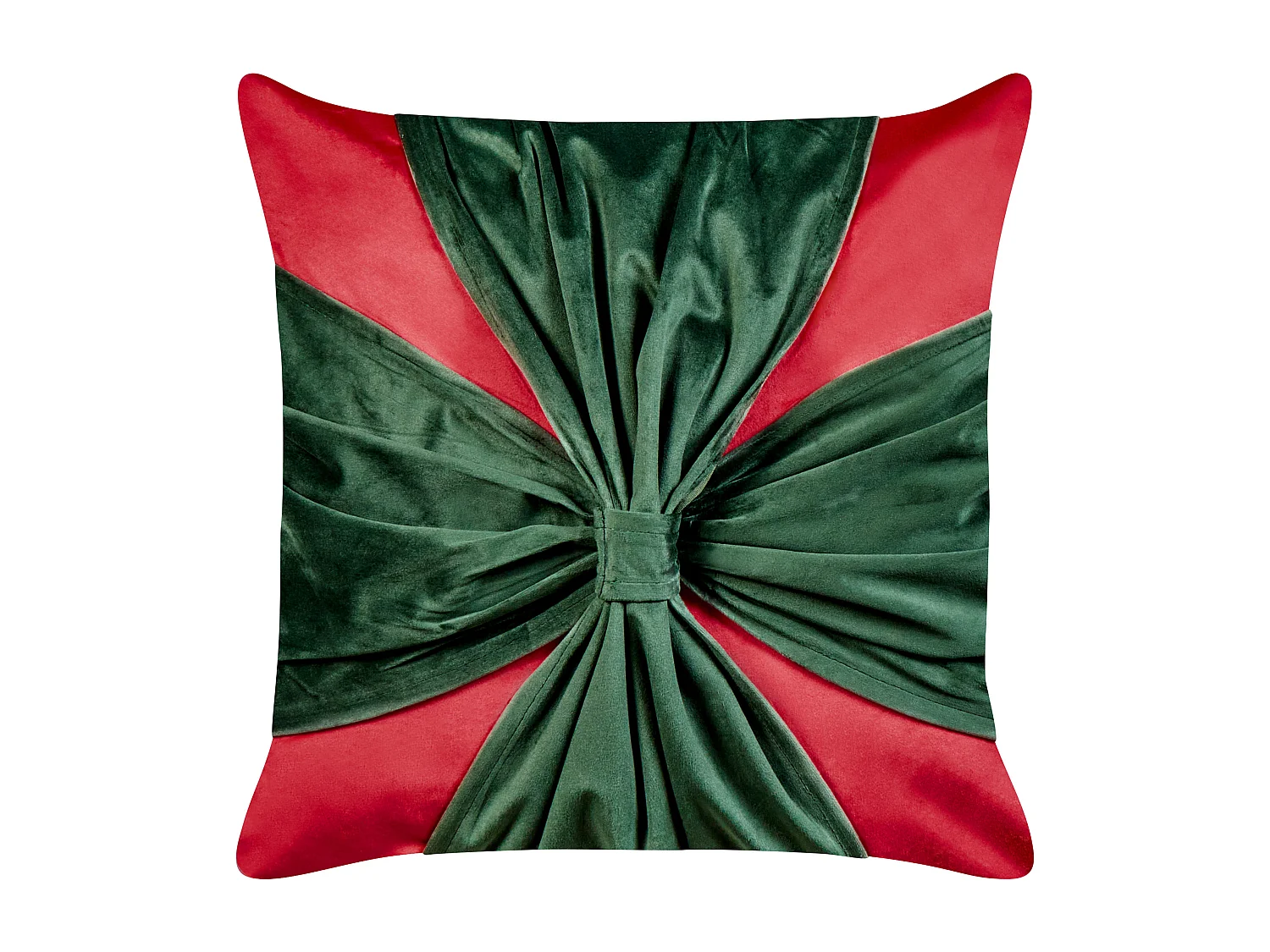 Set di 2 cuscini MARSHMALLOW Velluto 45 x 45 cm Rosso Modello natalizio