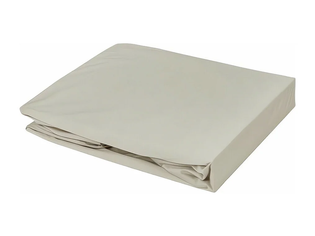 Drap housse 180x200 cm DUO 2 en 1 mastic, par Toison d'or