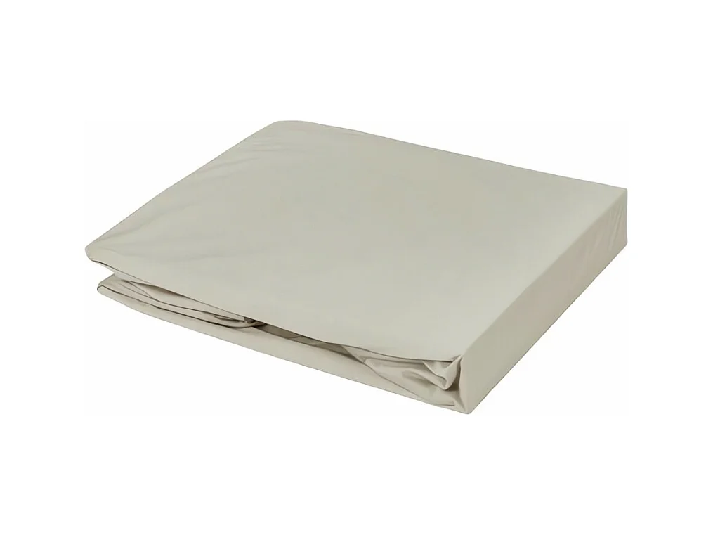 Drap housse 180x200 cm DUO 2 en 1 mastic, par Toison d'or