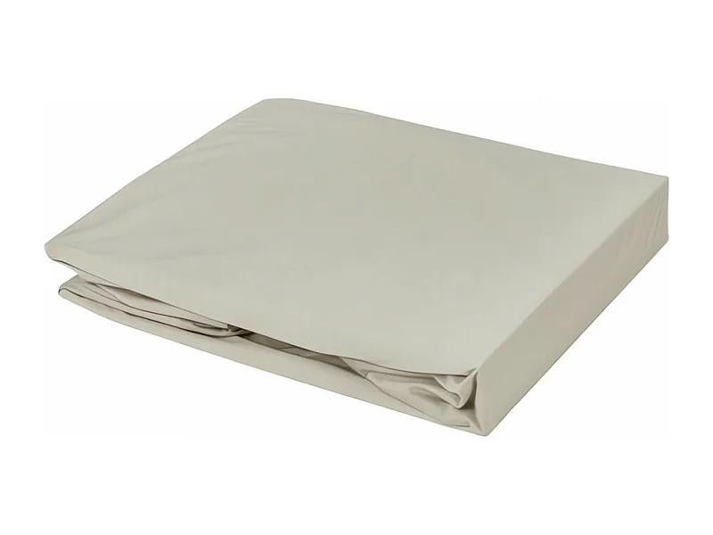Drap housse 180x200 cm DUO 2 en 1 mastic, par Toison d'or