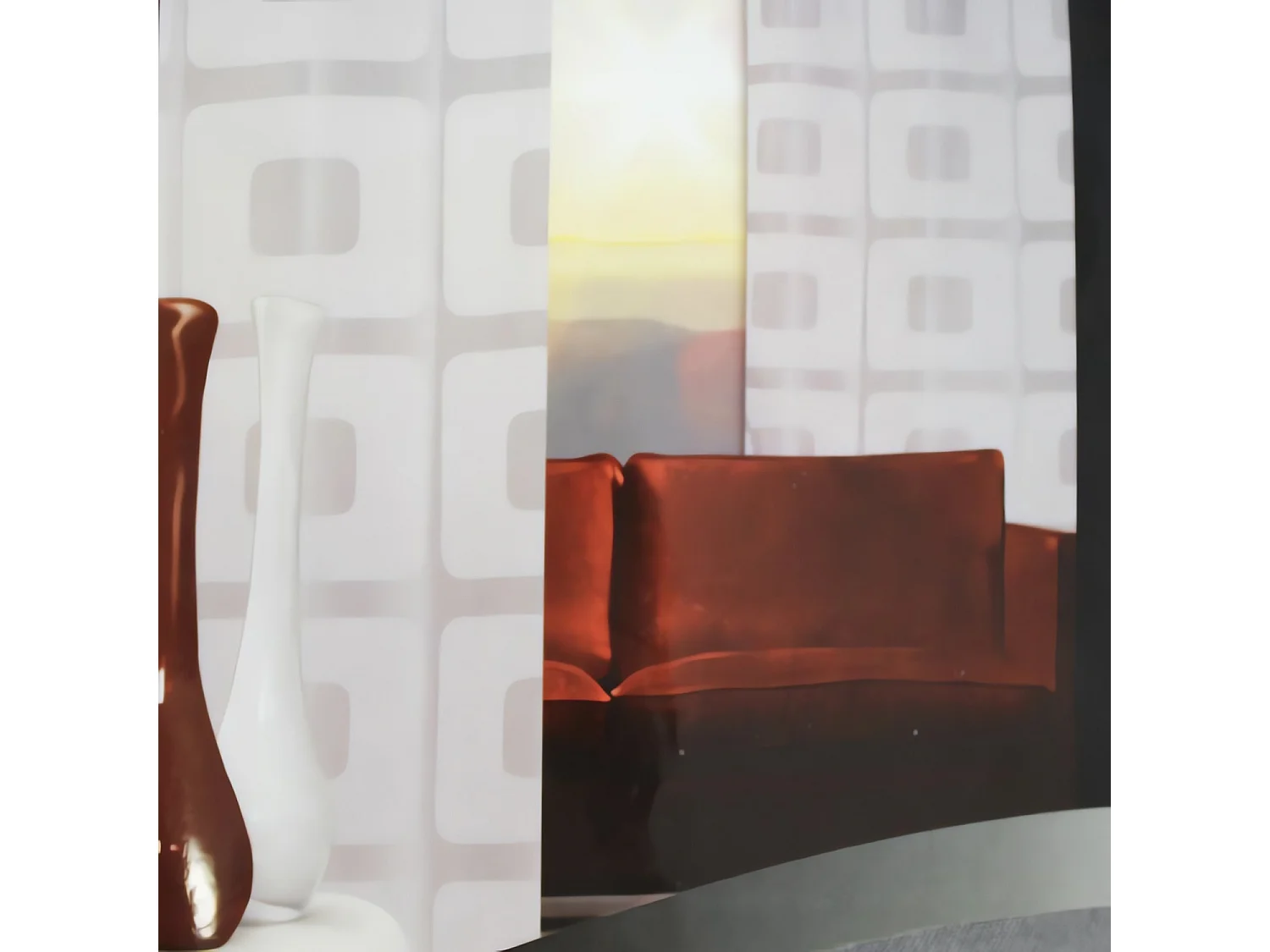 Rideau oeillets SIXTIES anthracite 140x240 cm