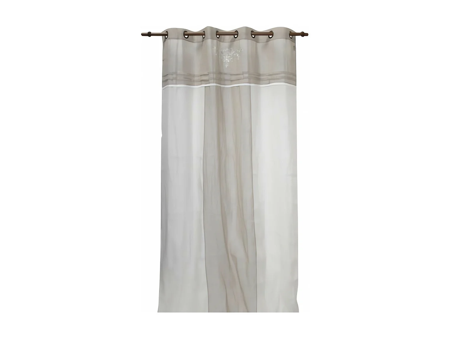 Rideau brodé lin oeillet 'ANT D34'