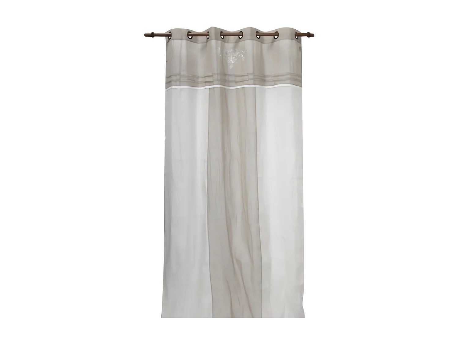Rideau brodé lin oeillet 'ANT D34'