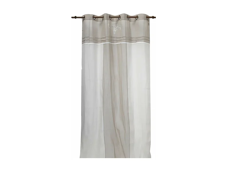 Rideau brodé lin oeillet 'ANT D34'