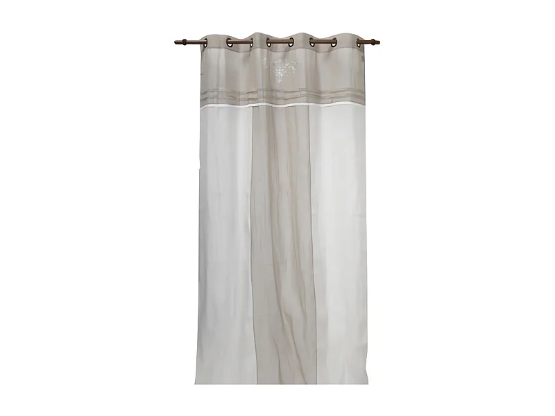 Rideau brodé lin oeillet 'ANT D34'