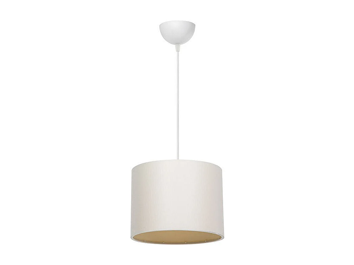 suspension luminaire plafonnier pε27 blanc crème d22x60cm