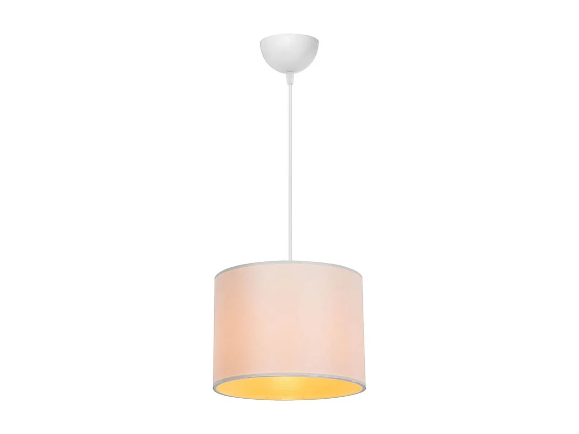 suspension luminaire plafonnier pε27 blanc crème d22x60cm