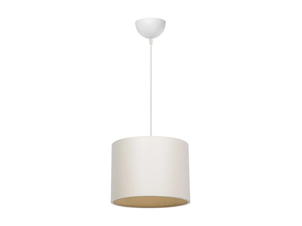 suspension luminaire plafonnier pε27 blanc crème d22x60cm
