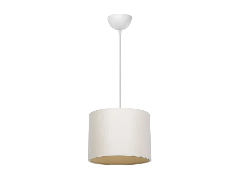 suspension luminaire plafonnier pε27 blanc crème d22x60cm