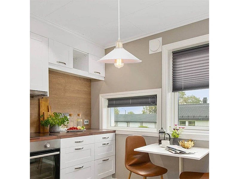 suspension luminaire plafonnier ε27 blanc d30x62cm