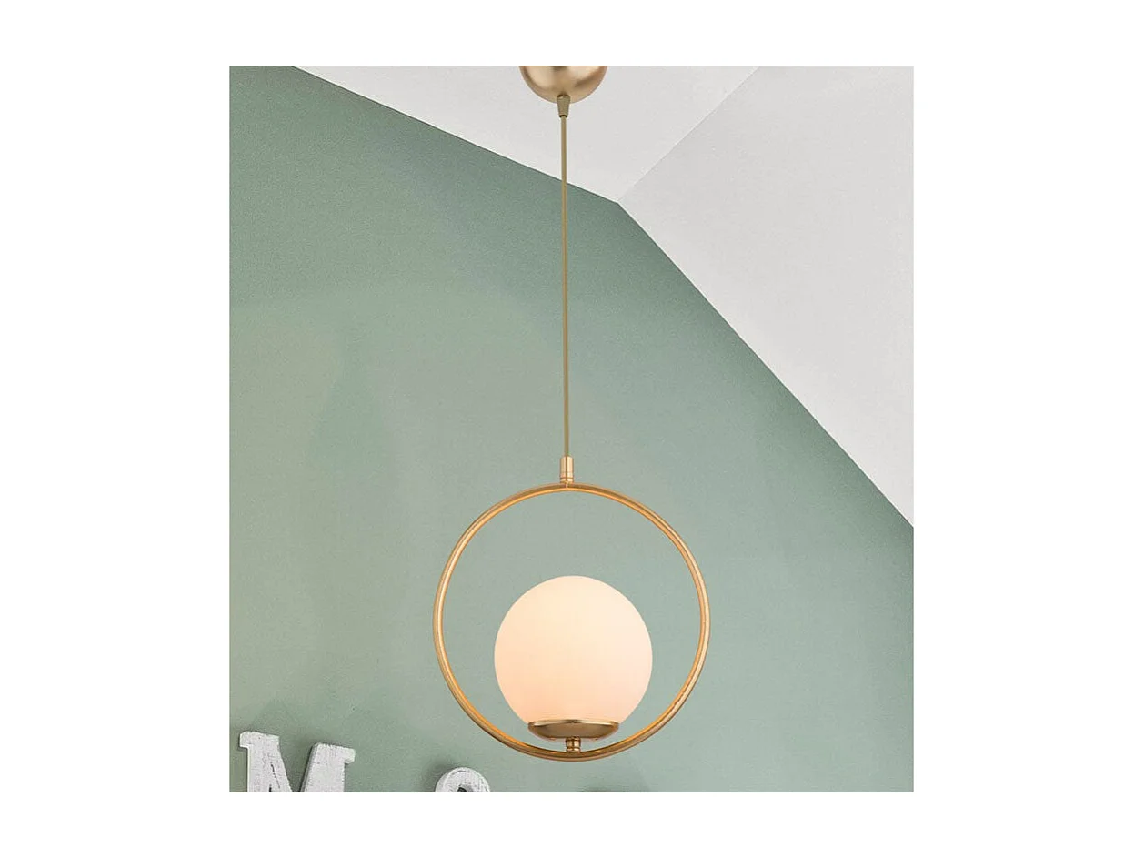 suspension luminaire plafonnier  ε27 doré d26x75cm